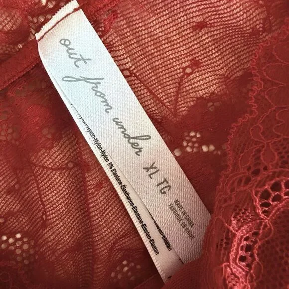 NWT Out From Under Red Lace Floral Bra Top / Bralette Off The Shoulder  Size XL - Picture 9 of 16